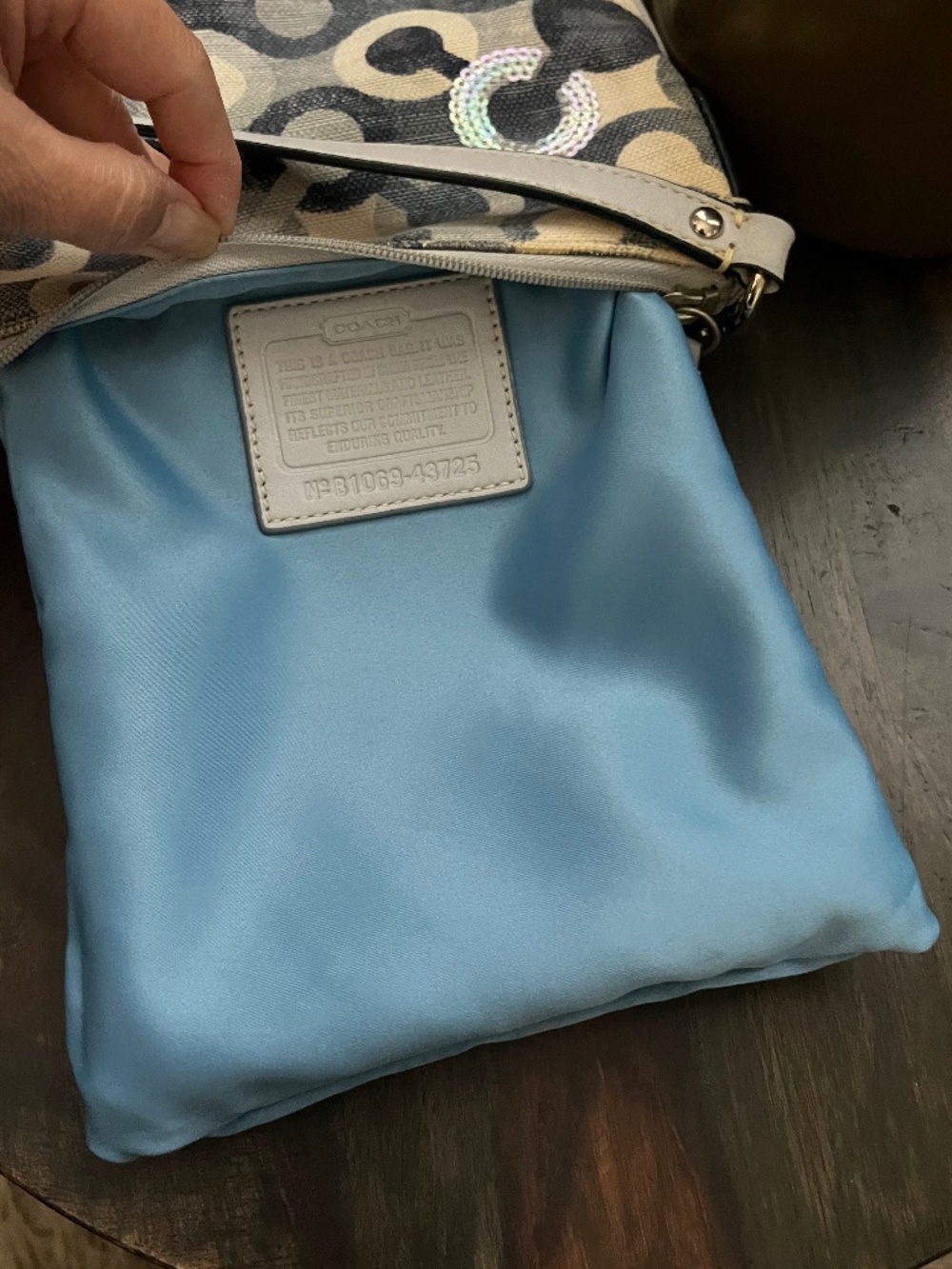 Coach Kristin Op Art Signature Sequin Swingpack Crossbody Bag - Picture 6 of 15
